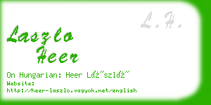 laszlo heer business card